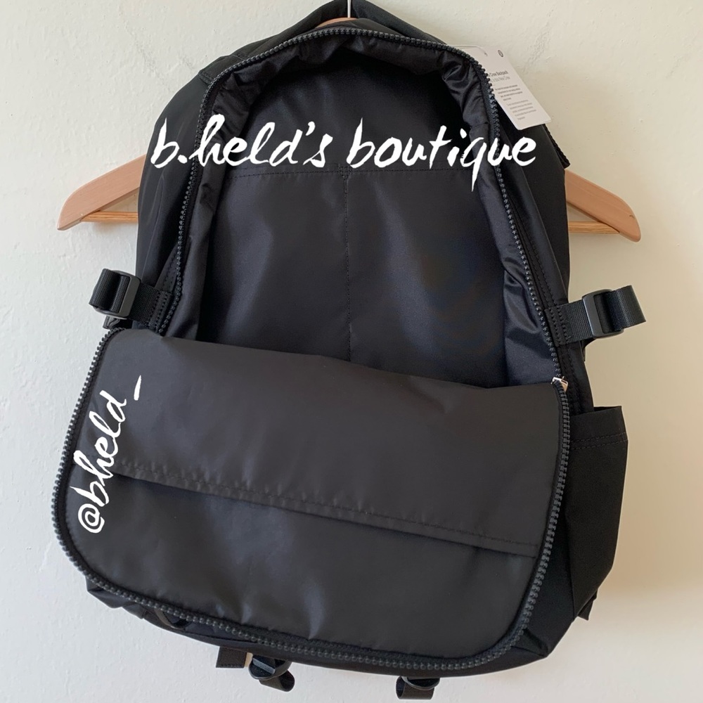 lululemon New Crew Backpack 22L (w/ Keychain) OG Old Style Black Brand New NWT - Picture 14 of 16